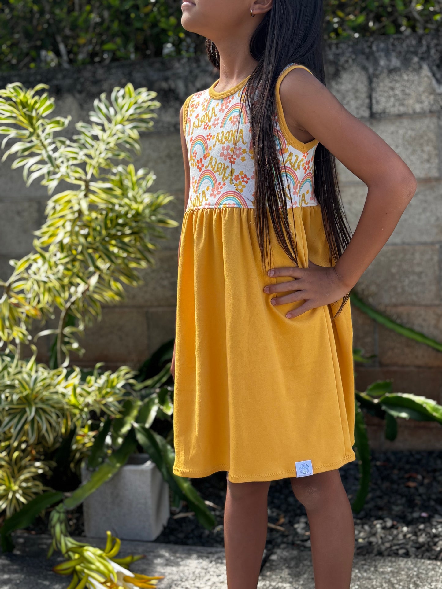 Aloha and Rainbow Kau'i Dress