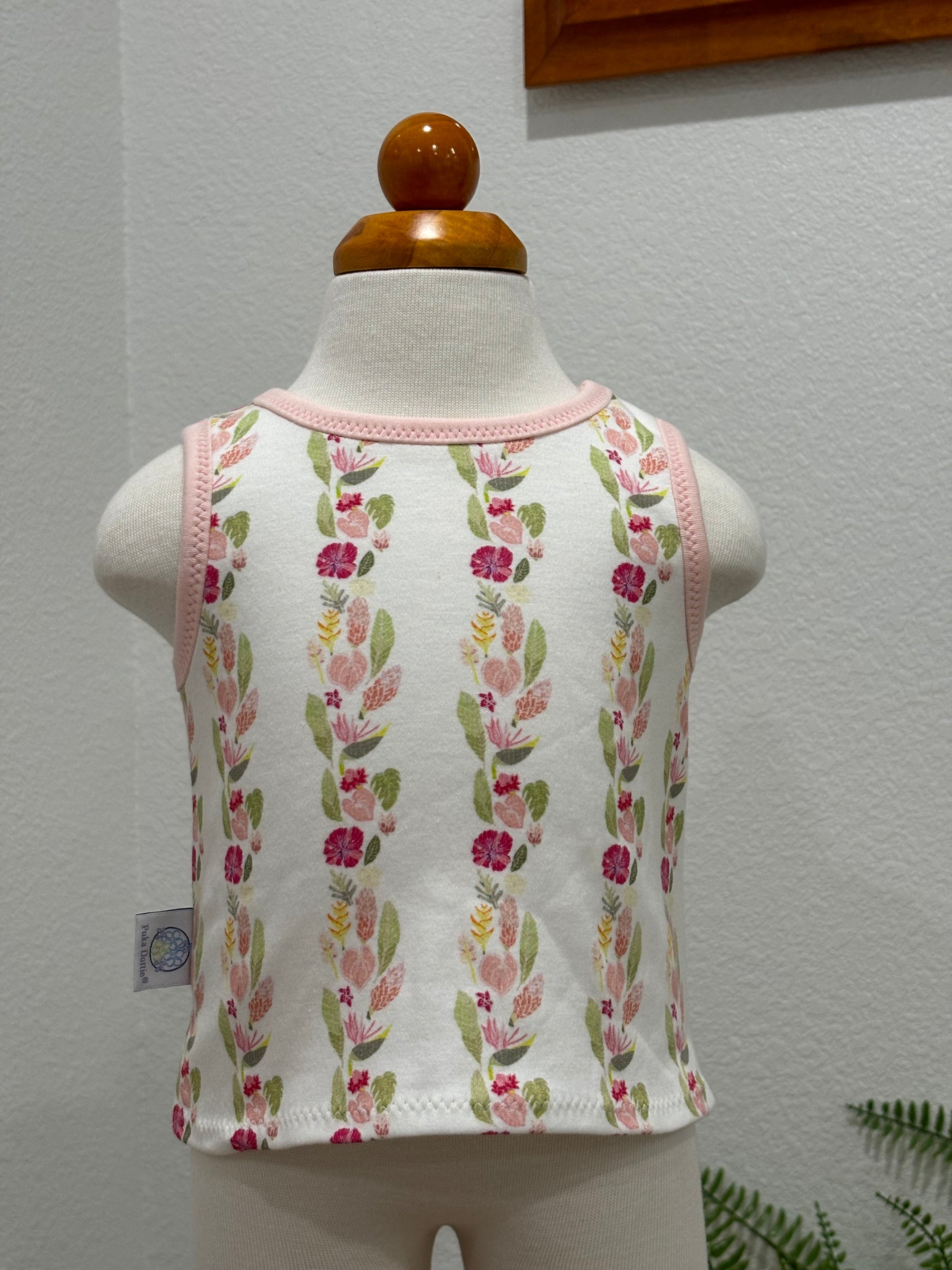 Dainty Flowers Tank Top on White