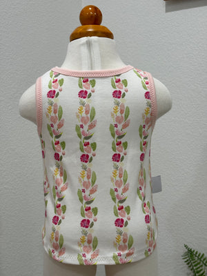 Dainty Flowers Tank Top on White