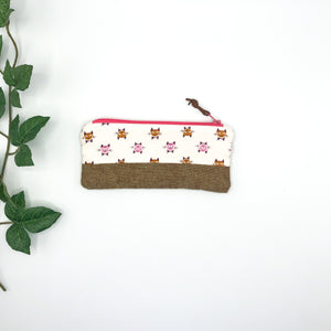 Kitty Cats Eye glass zippered pouch