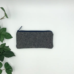 Blue Seed Pod Eye glass zippered pouch
