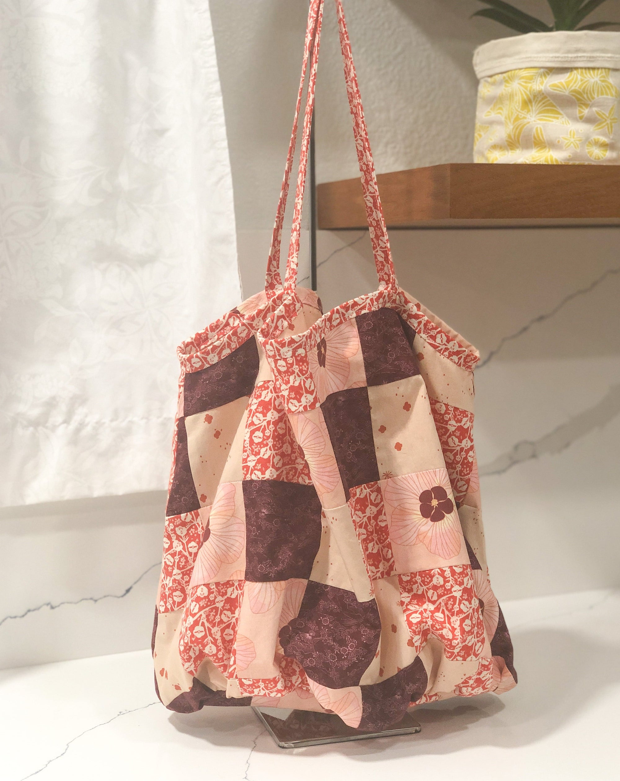 Pink Hau Patchwork 'Ohi Tote Bag