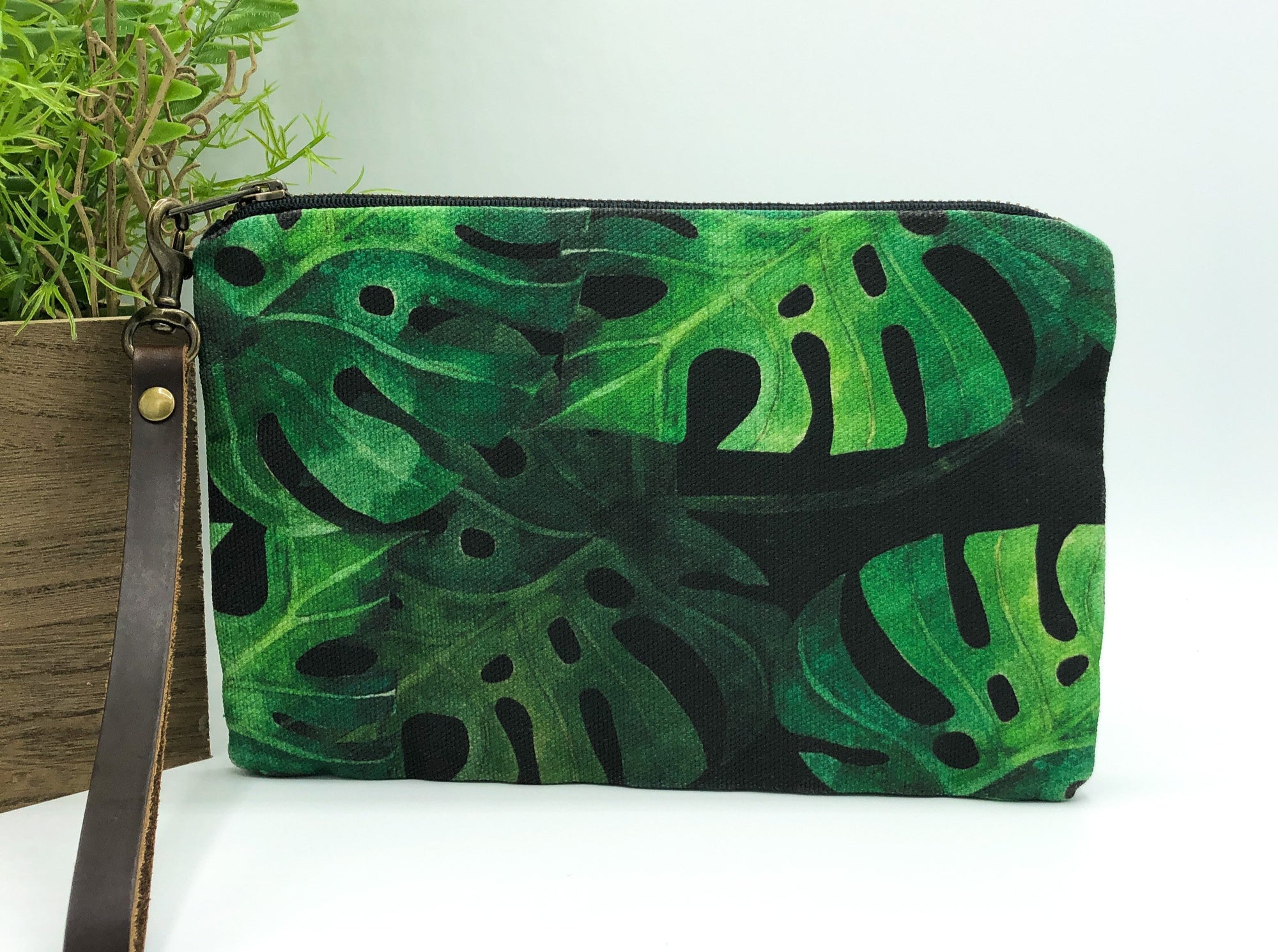 Desert Monstera Wristlet