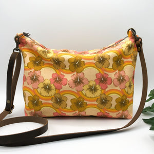 Retro Hibiscus Crossbody Bag